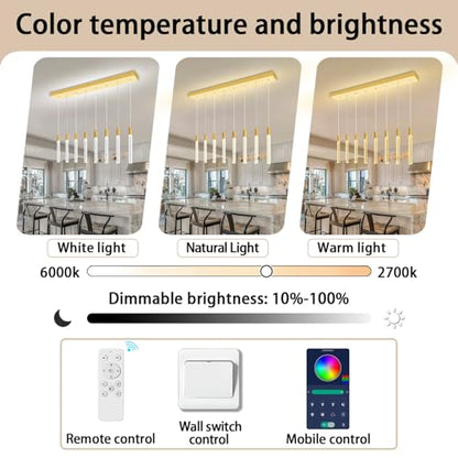 8-Lights Silver Hanging Pendant Light Modern Dimmable LED Crystal Chandeliers Bubble Crystal Pendant Light for Kitchen Island Dining Room Bedroom Living Room Over Table - color: Gold, size: Rectangle 8-Light