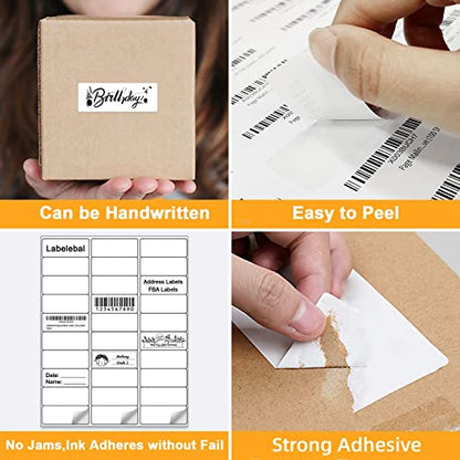 (7500 Pcs/250 Sheets) A4 30 Up Shipping Address Labels, 30 Per Page,1" x2-5/8 Mailing Label, 30-UP White Shipping Labels for Inkjet or Laser Printer, - color: 30 Up - 7500 Labels