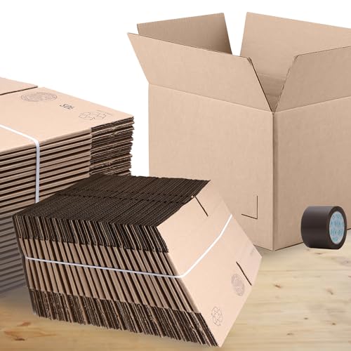 The Boxery 10"x10"x8" Corrugated Cardboard Boxes 25-Pack