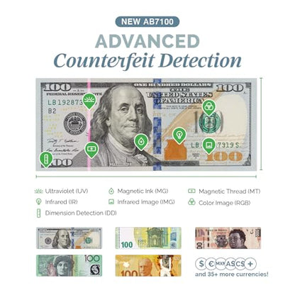 AccuBANKER AB7100 ValuePro Mixed Bill Counter, Serial Capture