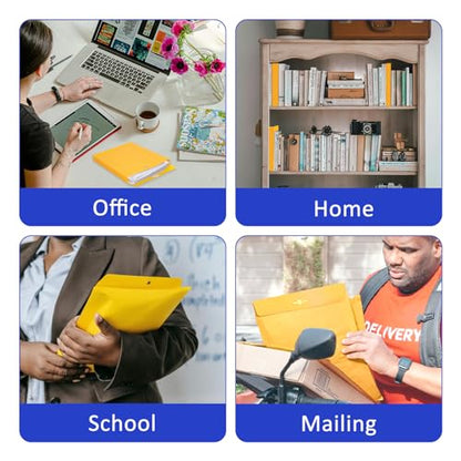 Goefun 9x12 Manilla Envelopes with Clasp, 180 GSM Heavyweight (Pack of 2) - color: Yellow-25 pack, size: 9x12 (Pack of 2)