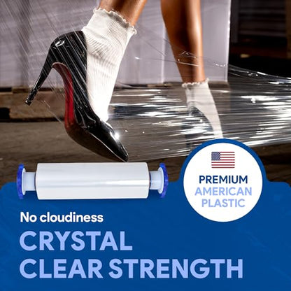 International Plastics Co. 80 Gauge 18'' Stretch Wrap with Tension Handles - color: Clear, size: 1 Pack - Tension Handles