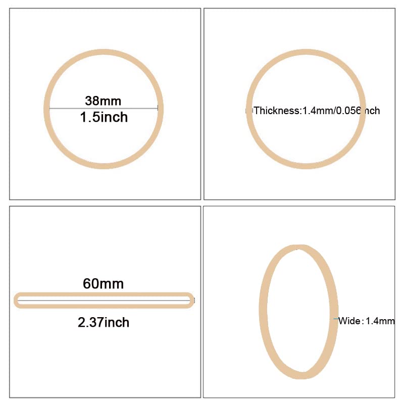 AIWOQI Rubber Bands Size16 Elastic Rubber Band #16 Light Brown 600Pcs - color: Light brown