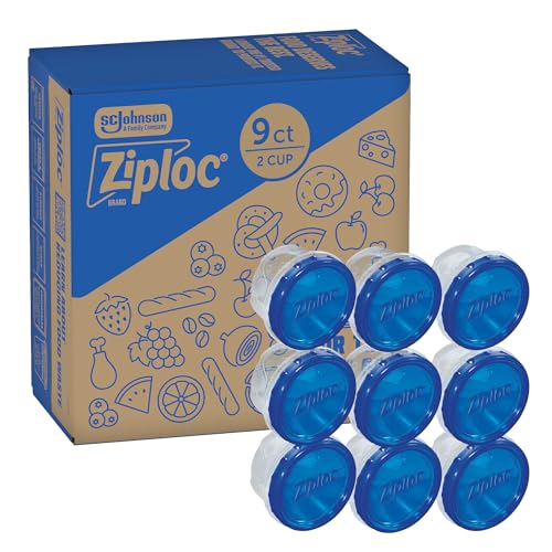 Ziploc Twist N Loc Leak-Proof Food Storage Containers, Small, 9 Count