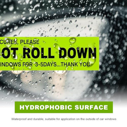 300 PCS Do Not Roll Down Car Sticker, Eye-Catching Auto Window Tint Sticker Waterproof Warning Label, Universal Self-Adhesive Window Film Caution Decal for Most Vehicles - color: 3 Pcs