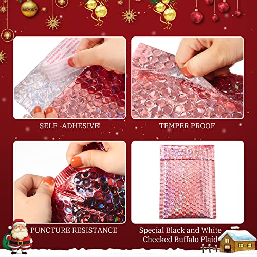50 Pcs Bubble Mailers 3 Sizes, Bubble Shipping Envelopes, Glitter Rose Gold - color: Glitter Rose Gold