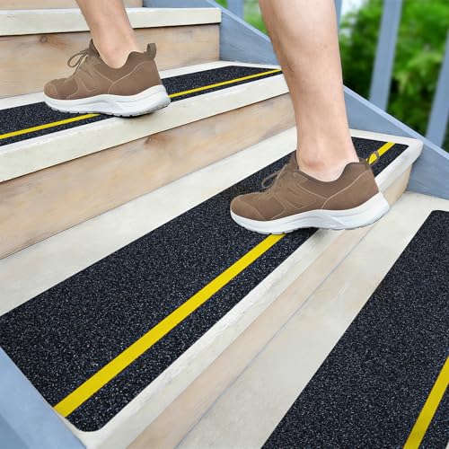 LifeGrip Reflective Anti Slip Stair Treads 6"x28" 10-Pack, Outdoor Grip - color: Reflective, size: 6" x 28"