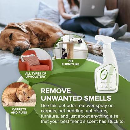 Zero Odor Pet Odor Eliminator Spray for Dog & Cat Urine, Carpet Deodorizer - size: 16 Fl Oz (Pack of 1)