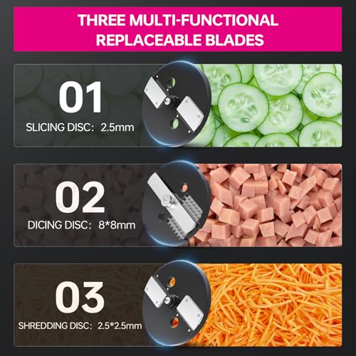 3 in 1 Electric Food Processor Vegetable Dicer Chopper