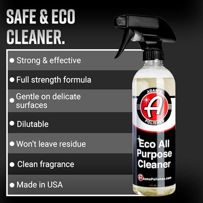 Adam's Polishes ECO All Purpose Cleaner - Industrial Strength, Concentrated Formula Can be Diluted Down - Tough on Dirt but Easy on Your Car, You, and The Environment (16 oz)