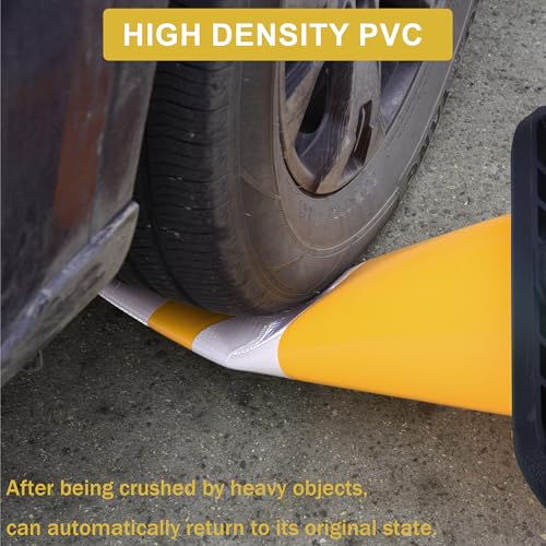 OrangeStar 8-Pack 28" Traffic Cones, Yellow Safety Cones - color: Yellow, size: 28in