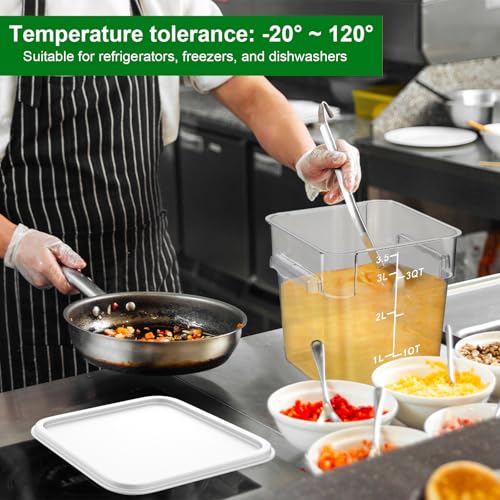 FoldTier 2 Pcs Square Food Storage Containers, White, 2 Qt,4 Qt - color: White, size: 2 Qt,4 Qt