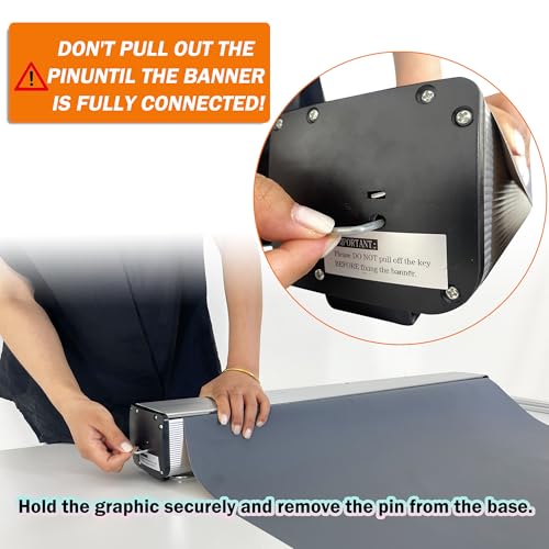 Retractable Banner Stand 24" W x 80" H – Heavy Duty Roll Up Banner Display with Padded Carrying Bag for Trade Show, Exhibition, Business Advertising (Stand Only) - size: 80" Height
