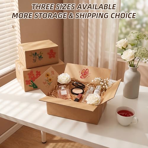 ZBEIVAN Shipping Boxes Mailers Assorted Sizes 10x7x5, 9x6x4, 8x6x4 inches Corrugated Cardboard Small Packing Kraft Moving Mailing Box, Pack of 30 - size: 10X7X5&9X6X4&8X6X4 inch
