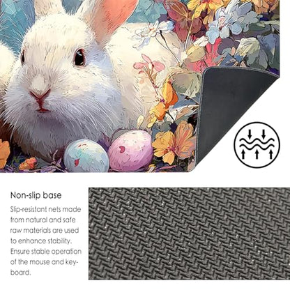 Nuxovilar Large Gaming Mouse Pad Desk Mat, 15.7x35.4 Inches Polyester - color: HC00076