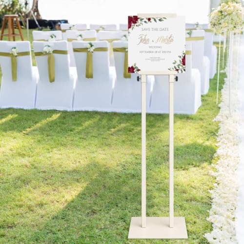 Honoson 5 Pcs Poster Stands for Display Heavy Duty Sign Holder, White - color: White
