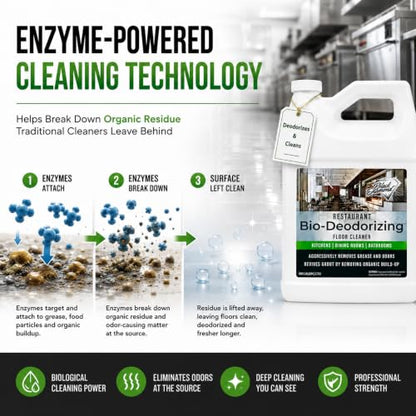 Heavy Duty Enzyme Restaurant Bio-Deodorizing Floor Cleaner - 1 Gallon