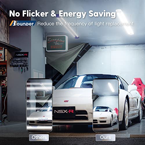 BBOUNDER 10 Pack 4FT LED Shop Light, 6500K, 40W=250W, 4400LM, 4 Linkable - color: White