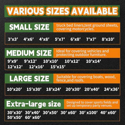 RAINDEWAY 4x8 Feet(2 Pack) Tarps Heavy Duty Waterproof,10Mil Small Tarp - color: Silver/Brown, size: 4x8 Feet (2 Pack)-Finished size