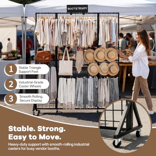 Grid wall Panels Display Stand Foldable for Craft Show Art Vendor