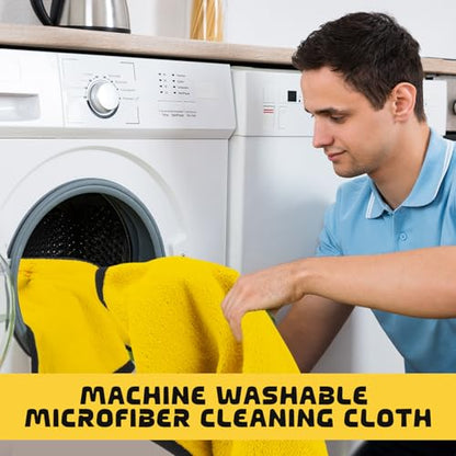 Tallew 50 Pcs 16"x16" Yellow Microfiber Towels for Cars Drying Polishing - color: Yellow, size: about 16 x 16 inches