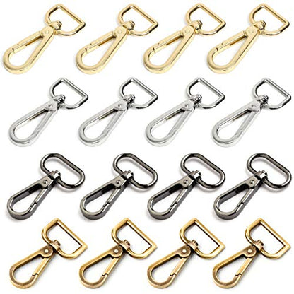 Swivel Clasps 3/4" D Ring Lobster Clasp Claw Clasp Swivel Snap Hook Clip - size: 3/4 Inch