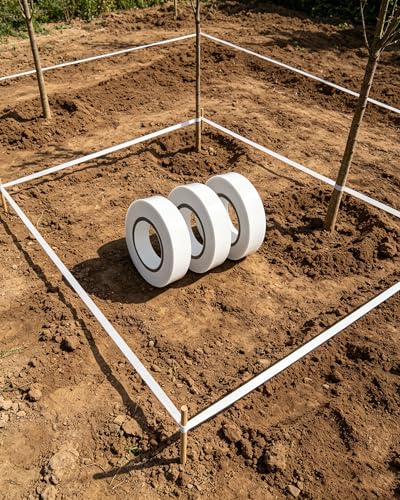 White Flagging Tape - Non-Adhesive Hi-Vis Plastic | 5 Rolls (1" x 500') | Fade-Resistant for Surveyor, Tree Marking, Hunting Trail, Boundaries & Hazardous Areas Workplace - color: White