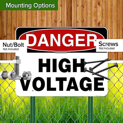 Danger High Voltage Sign, 36x48 Inches, Rust Free DiBound, Fade Resistant, - size: 36x48 - DiBound