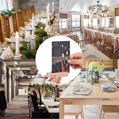 8 Pieces Wood Place Card Holders Table Number Holders Rustic Number Stands for Wedding Party Table Decoration