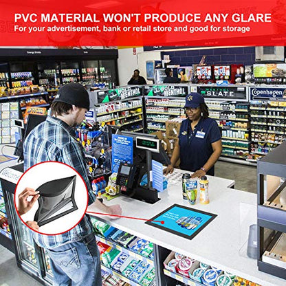 Retail Advertisement Counter Mat for 8.5 x11 Inch, Superior Quality Signature Pad, Durable Non-Skid Countertop Sign Holder, Customizable Writing Pad for Credit Card Transactions for Bank(3 Packs)