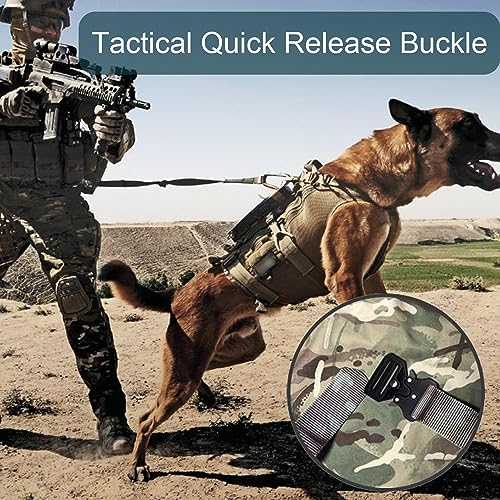 CooBigo 1-1/4" 2 Pack Heavy Duty Tactical Belt Buckle, Metal Tactical Buckle Quick Release Clip Strap Clasp for Dog Collar Hardware Harness Vest Backpack Clip Replacement - color: C: 1-1/4" Black 2pcs