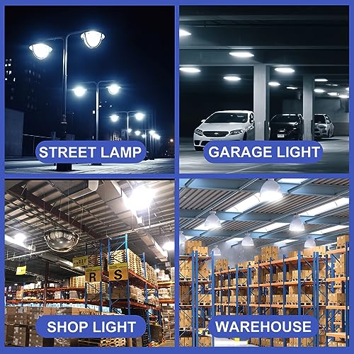 2 Pack 400W Equivalent Led Corn Light Bulb, 6000 Lumen 6000K Daylight 50W LED Corn Lamp, E26/E27 Medium Base for Indoor Garage Factory Warehouse Backyard