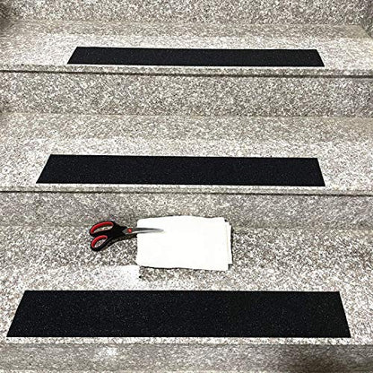 COSIMIXO 4" x 35Ft Heavy Duty Anti Slip Tape,Best 80grit Friction,Grip,Abrasive for Stairs Outdoor/Indoor Waterproof Grip Tape Safety Non Skid Tread Staircases Anti-Slip Traction Tape Black - size: 4" x 35Ft