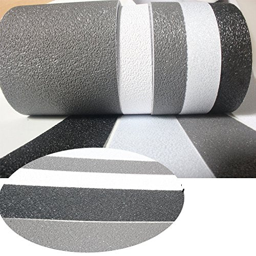 2" x 16' Roll Rubberized Anti Slip Safety Tape Non Skid Stair Step Grip Boat (White) - color: White