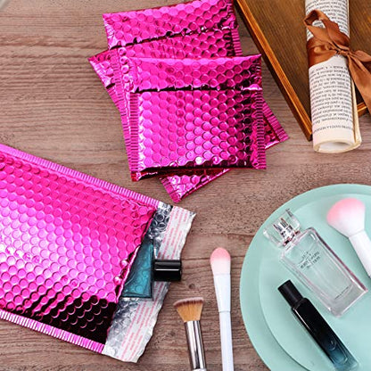 Outus 50 Pcs Bubble Mailers 3 Sizes, Bubble Shipping Envelopes, Rose Red - color: Rose Red