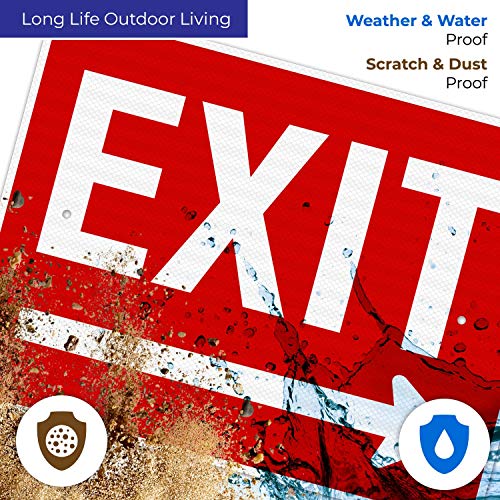 Exit Sign, with Right Arrow - size: 18x24 Reflective