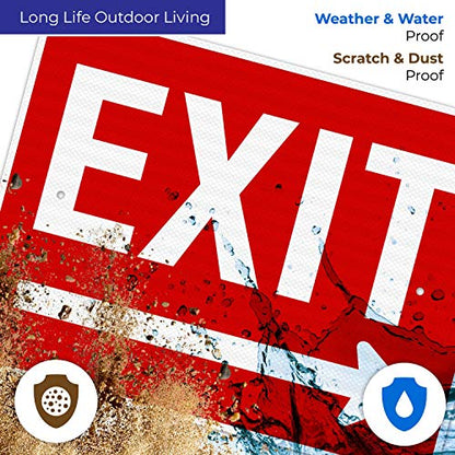 Exit Sign, with Right Arrow - size: 18x24 Reflective