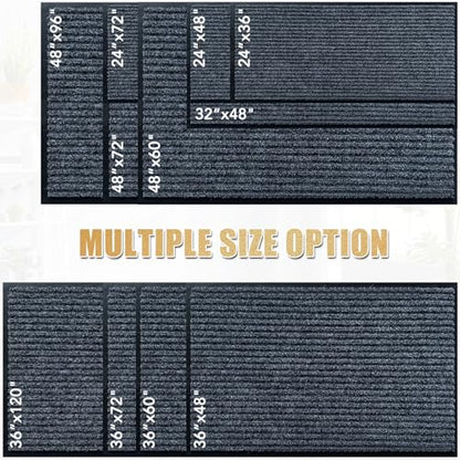 Front Door Mat, 4'x5'Indoor Outdoor Welcome Commercial Floor Mats - size: 48"x60"