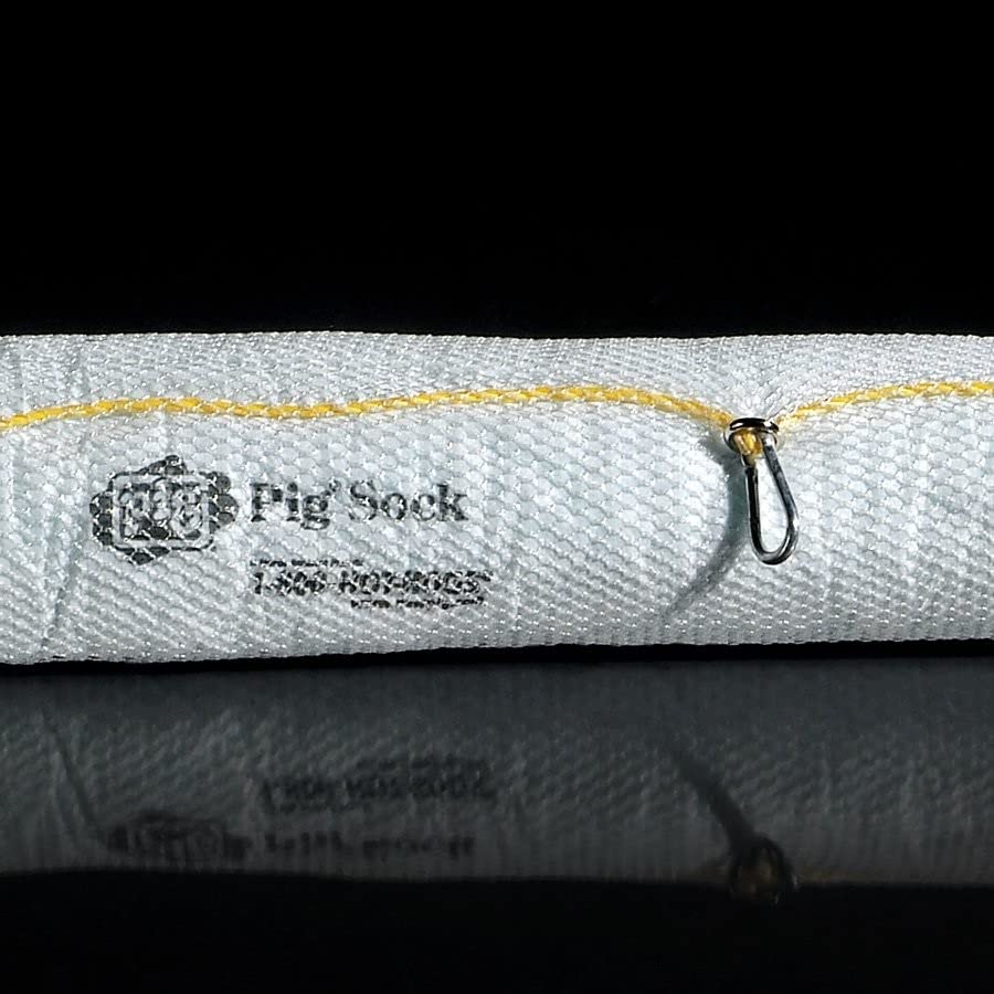 PIG Oil Boom - Oil-Only Absorbent Boom - 2 Pack - 5" x 20' Boom - Absorbs up to 12 gallons per Boom - BOM408 - size: 5" x 20'