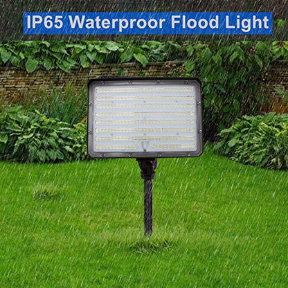 150W Outdoor LED Flood Light Dusk to Dawn with Knuckle, 21000LM 1500W Equivalent, 100-277V 5000K Daylight, ETL Commercial LED Flood Light Fixture, Outdoor Security Lighting for Landscape/Parking Lot - size: 150W