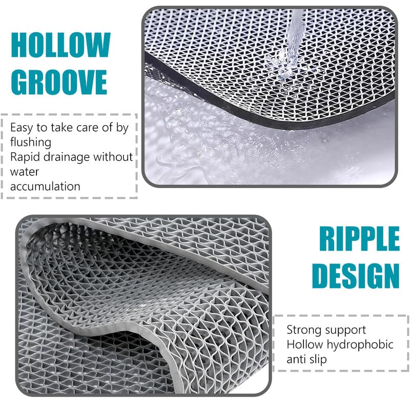 Anti Slip Drainage Mat Cutable Pool Flooring Bathroom Mats 3FTX15FT PVC Mesh Rubber Matting Heavy Duty for Garage Restaurant Basement Commercial Kitchen - size: 3FTX15FT