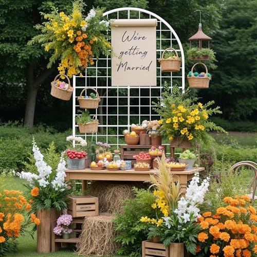 VGMiu Grid Wall Panel 2.6' x 5.8' FT Metal Grid Display Stand 1PCS White - color: White, size: 5.8 ft