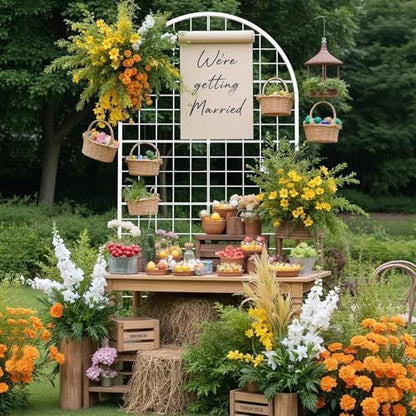 VGMiu Grid Wall Panel 2.6' x 5.8' FT Metal Grid Display Stand 1PCS White - color: White, size: 5.8 ft