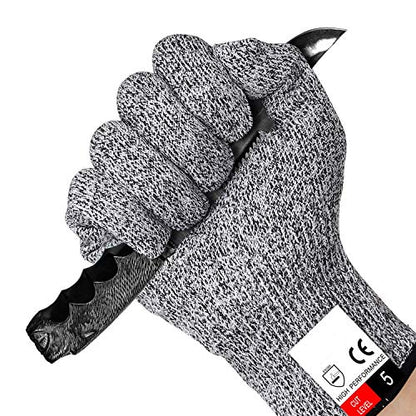 Cut Resistant Gloves Food Grade Level 5 Hand Protection,Kitchen Cut Gloves (Medium(palm Diameter 3.35-3.75inch)) - size: Medium (1 Pair, Palm Diameter 3.35-3.75 inch)