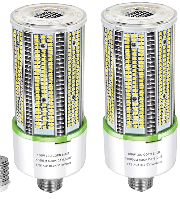 TJBB E26 LED Corn Light Bulb 120W (5000K, 120W 2PK) - size: 120W 2PK