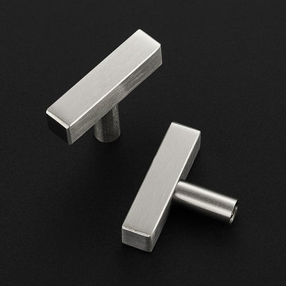 3 Pack Brushed Nickel Cabinet Knobs, 2in Length T-Square Bar Drawer Pulls - color: Brushed Nickel, size: 3 Pack, style: Sqaure Bar
