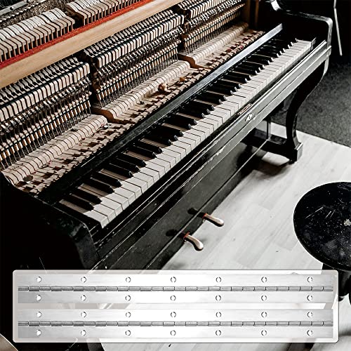 2PCS 14"x1.2" Sliver Piano Hinges for Cabinet, Heavy Duty Continuous & Sliver Stainless Steel 304 Long Hinge for Door DIY Wood Craft Box - size: 14"(Sliver,2PCS)