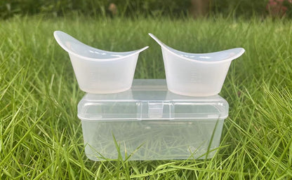 2 Pcs Eye Wash Cup,Eye Cups for Eye Wash,Silicone,with Storage Container