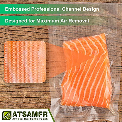 6Pack Vacuum Sealer Rolls with 8"&11"x20' 3 Rolls Each - size: 6=Pack 8"x20'(3Rolls)+ 11"x20' (3Rolls)