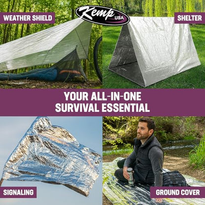 Kemp USA Emergency Mylar Blanket 25 Pack Thermal Reflective Space Blanket